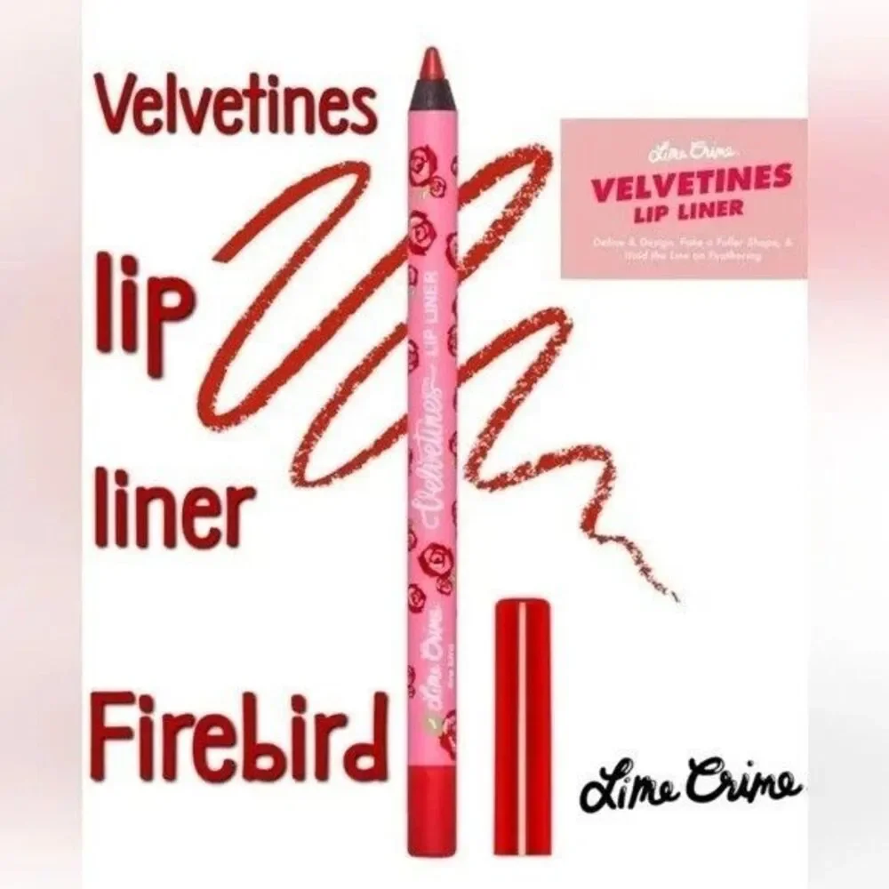 (2) NEW Lime Crime Velvetines Lip Liner Pencil FIRE BIRD ~ Set 2 NEW NIB Set